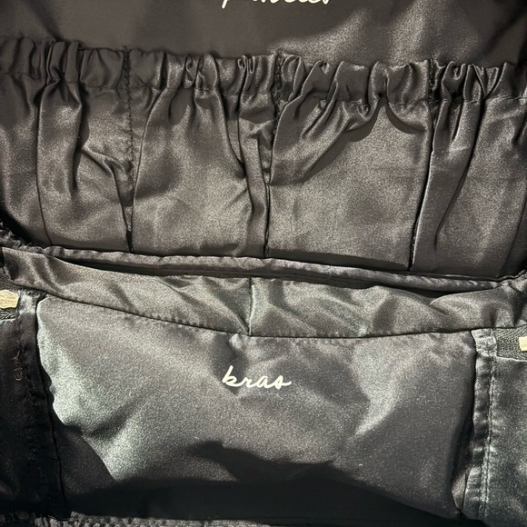 Victoria’s Secret Black Lace Print Travel Lingerie Organizer Bag Set - Picture 4 of 6